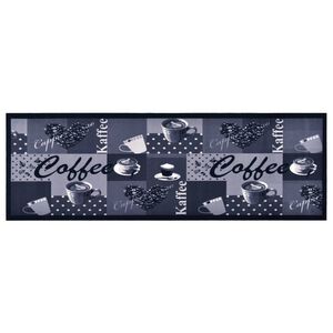 vidaXL Vaskbart kj&oslash;kkenteppe kaffe bl&aring; 60x180 cm