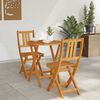 vidaXL Bistrosett 3 pcs Olje naturlig Solid akasietre