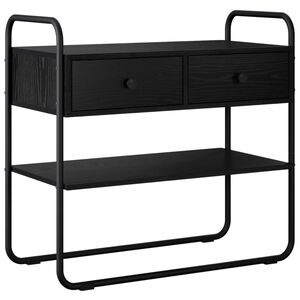 vidaXL Konsollbord Svart eik 80 x 40 x 75 cm Konstruert tre