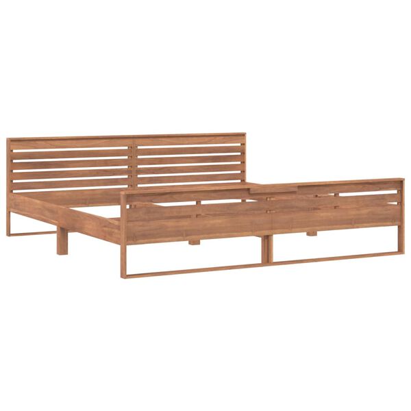 vidaXL Sengeramme heltre teak 200x200 cm