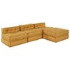 vidaXL Modulsofa 4 pcs Gul stoff