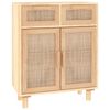 vidaXL Skjenk brun 60x30x75 cm heltre furu og naturrotting