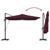 vidaXL Roma parasol Rød 286 x 285 x 270 cm Aluminium og polyester