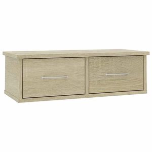 vidaXL Veggskuff sonoma eik 60x26x18,5 cm konstruert tre