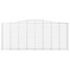 vidaXL Gabionkurver buede 25 stk 400x50x160/180 cm galvanisert jern