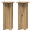 vidaXL Planteholder 2 stk. Artisan eik 40 x 40 x 80 cm Konstruert tre