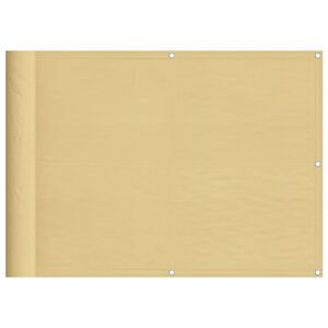 vidaXL Balkongskjerm sand 75x1000 cm 100% polyester oxford