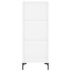 vidaXL Highboard hvit 34,5x32,5x180 cm konstruert tre