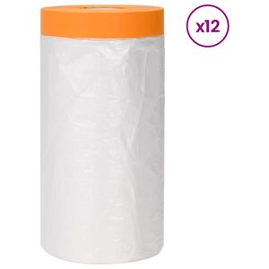 vidaXL St&oslash;vb&aring;nd med limtape 12 stk. Gjennomsiktig 140 x 3300 cm HDPE