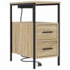 vidaXL Nattbordskap Sonoma eik 30 x 48 x 61 cm Konstruert tre