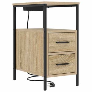 vidaXL Nattbordskap Sonoma eik 30 x 48 x 61 cm Konstruert tre