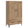 vidaXL H&oslash;yskap Artisan eik 70 x 31 x 115 cm Konstruert tre