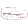 vidaXL Sengeramme uten madrass voksbrun 140x200 cm heltre furu