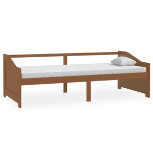 vidaXL Sengeramme 3 seter heltre furu 90x200 cm honningbrun