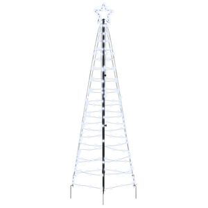vidaXL LED Juletre med Bakkepler Kaldhvit 250 cm Jern