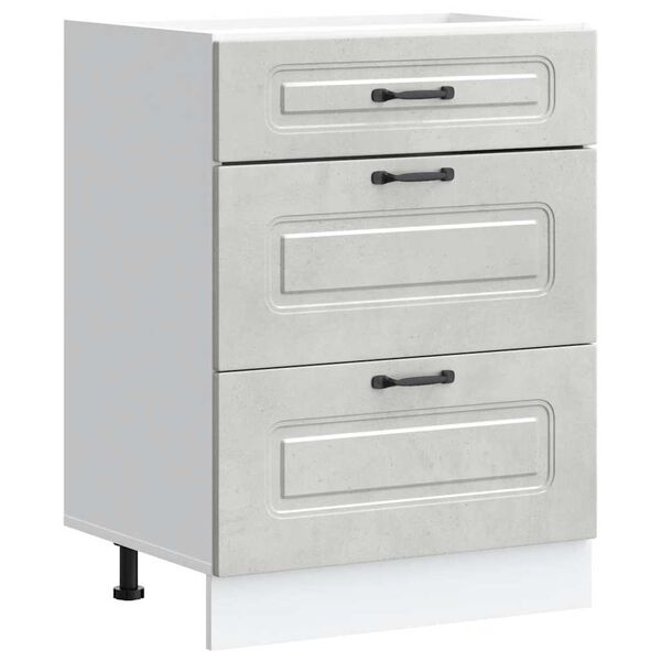 vidaXL Kjøkken underskap Kalmar betonggrå konstruert tre