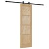 vidaXL Skyved&oslash;r Naturlig og svart 61 x 198,5 cm Heltre furu
