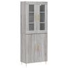 vidaXL Highboard gr&aring; sonoma 69,5x34x180 cm konstruert tre