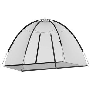 vidaXL Mongolsk myggnett med d&oslash;rer 220 netting&nbsp;svart&nbsp;200x120x130 cm