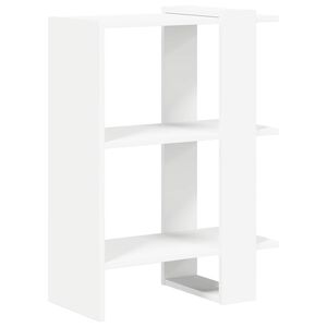 vidaXL Bokhylle 2 niv&aring;er 52 x 25 x 71,5 cm Konstruert tre Hvit