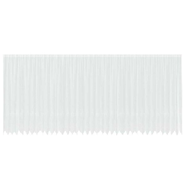 vidaXL Blondegardin med gardiner Blomster Hvit 245 x 900 cm Polyester