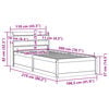 vidaXL Sengeramme med hodegavl 100x200 cm heltre furu