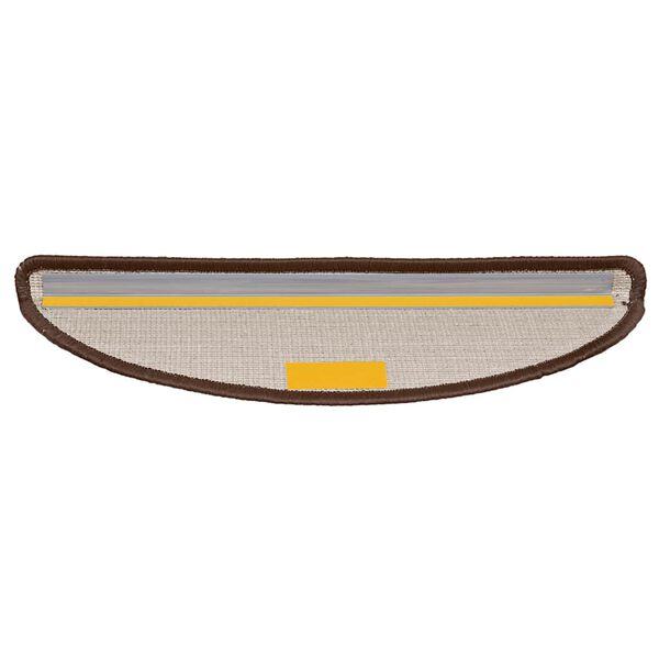 vidaXL Trappematter 30 stk 56x17x3 cm brune halvrund