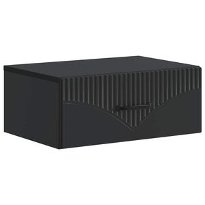 vidaXL Vegghengt Nattbord Svart 49 x 34,5 x 20 cm Konstruert tre