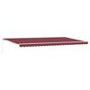 vidaXL Manuell uttrekkbar markise burgunder 600x300 cm