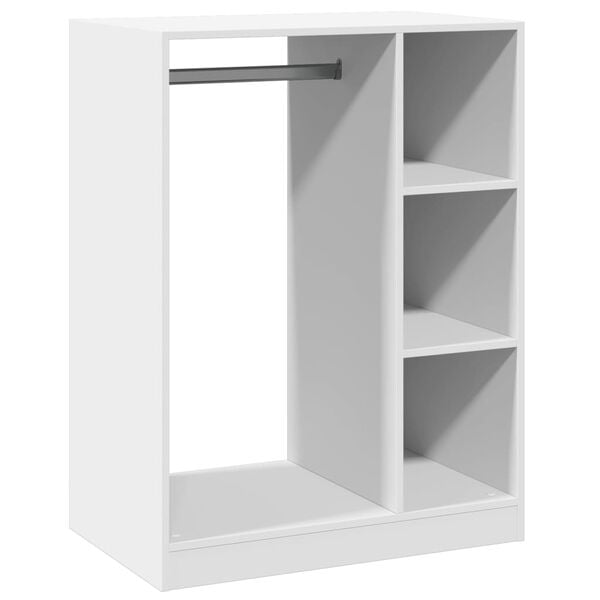 vidaXL Garderobe hvit 77x48x102 cm konstruert tre