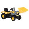 vidaXL Barnetraktor med gravemasking gul og svart
