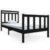 vidaXL Sengeramme svart heltre 90x200 cm