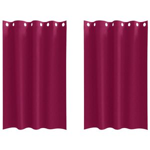 vidaXL M&oslash;rkleggende Gardiner med Ringer 2 stk. Vinr&oslash;d 175 x 140 cm