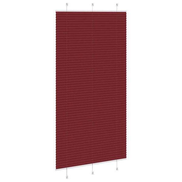 vidaXL Pliss&eacute;gardin Bordeaux R&oslash;d 105x200 cm Stoff Bredde 104,4 cm