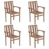 vidaXL Stabelbare hagestoler 4 stk heltre teak