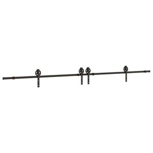 vidaXL Utstyr for skyved&oslash;r 366 cm st&aring;l svart