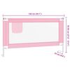 vidaXL Sengehest sm&aring;barn rosa 150x25 cm stoff