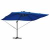 vidaXL Kipp Roma Parasol med lås Blå og svart 352 x 251 x 265 cm