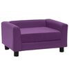 vidaXL Hundesofa med skumpute burgunder 60x43x30 cm plysj og kunstl&aelig;r
