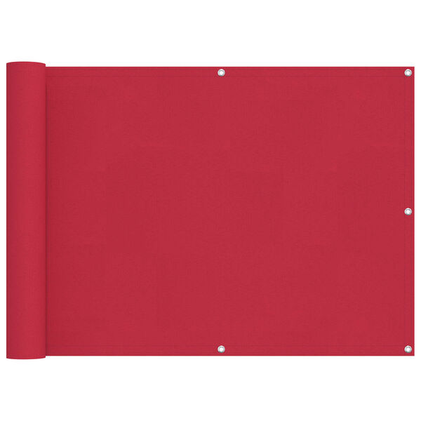 vidaXL Balkong Skjerm Burgunder 75 x 500 cm PU-belagt oxford alu