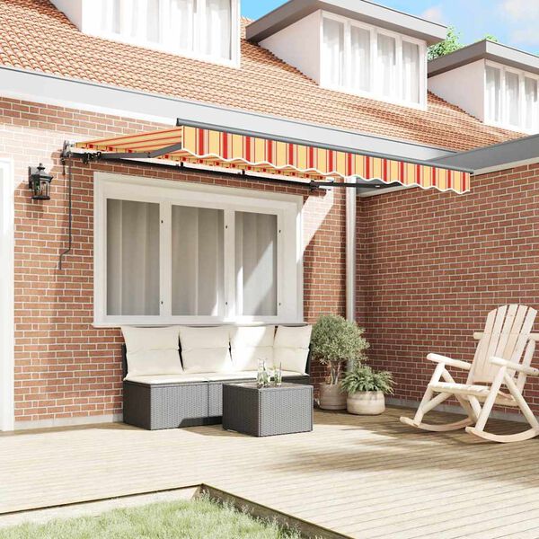 vidaXL Innvendbar Markise Gul 350 x 200 cm stoff