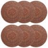 vidaXL Sj&oslash;gress duker 6 pcs Brun &Oslash; 30 cm 100% sj&oslash;gress