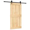 vidaXL Skyved&oslash;r Naturlig og svart 100 x 210 cm Massiv Furu Tre