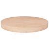 vidaXL Rund bordplate &Oslash;40x4 cm ubehandlet heltre eik