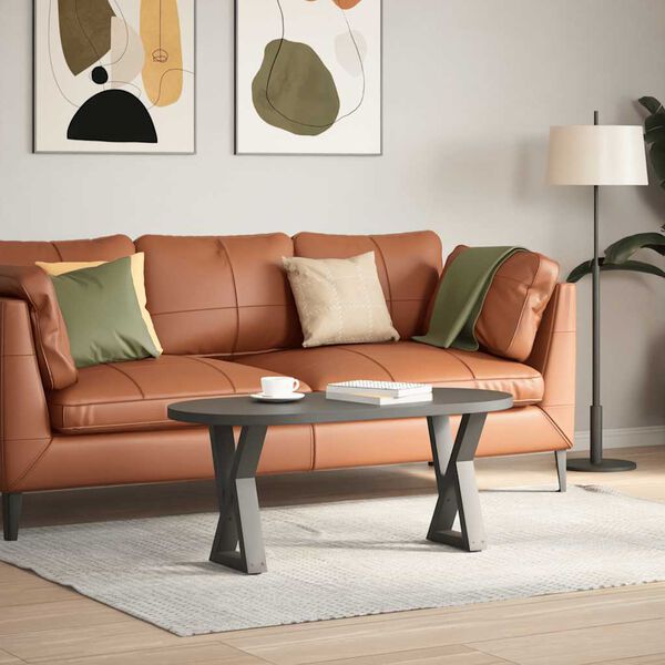 vidaXL Salongbordben 2 stk antrasitt 38 x (42-43,3) cm st&aring;l