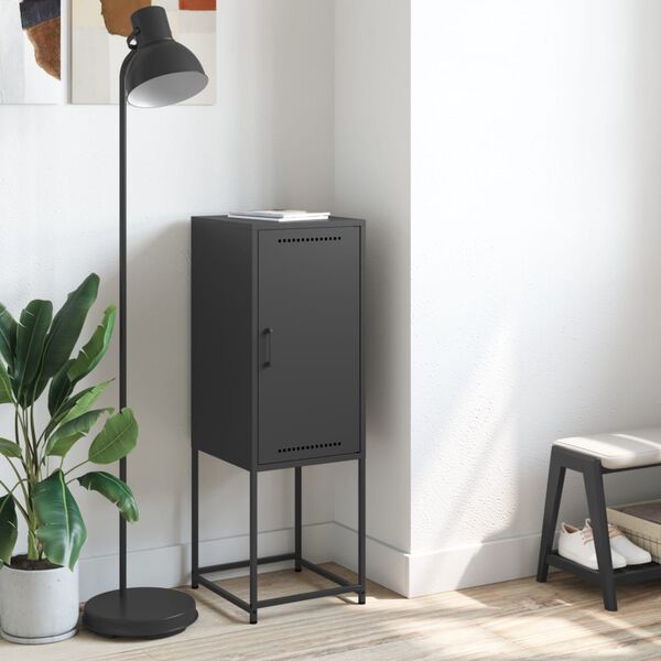 vidaXL Highboard svart 36x39x107 cm stål