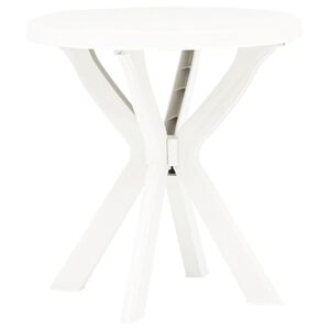 vidaXL Bistrobord hvit &Oslash;70 cm plast
