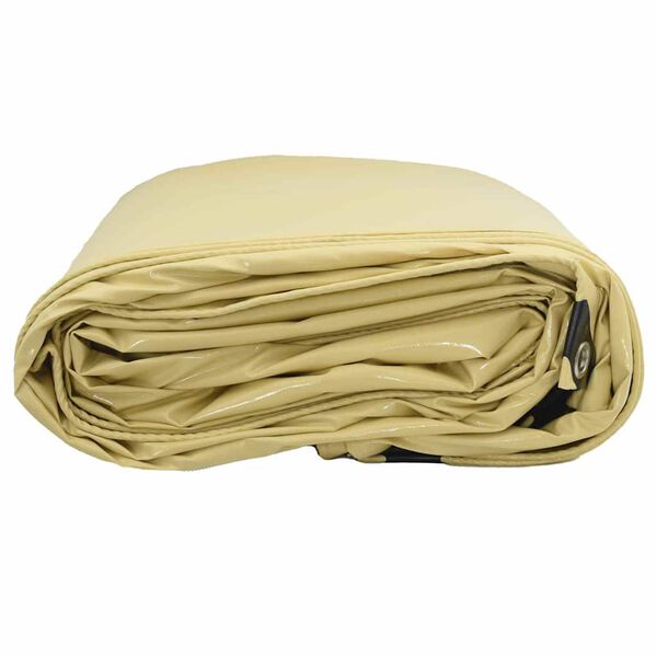 vidaXL Presenning 650g / m&sup2; Beige 5 x 5 m Lerret med PVC-belegg