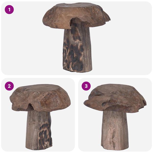 vidaXL H&aring;ndverk Naturlig 35 x 35 x 35 cm Massivt Teaktre