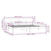vidaXL Sengeramme heltre furu 200x200 cm